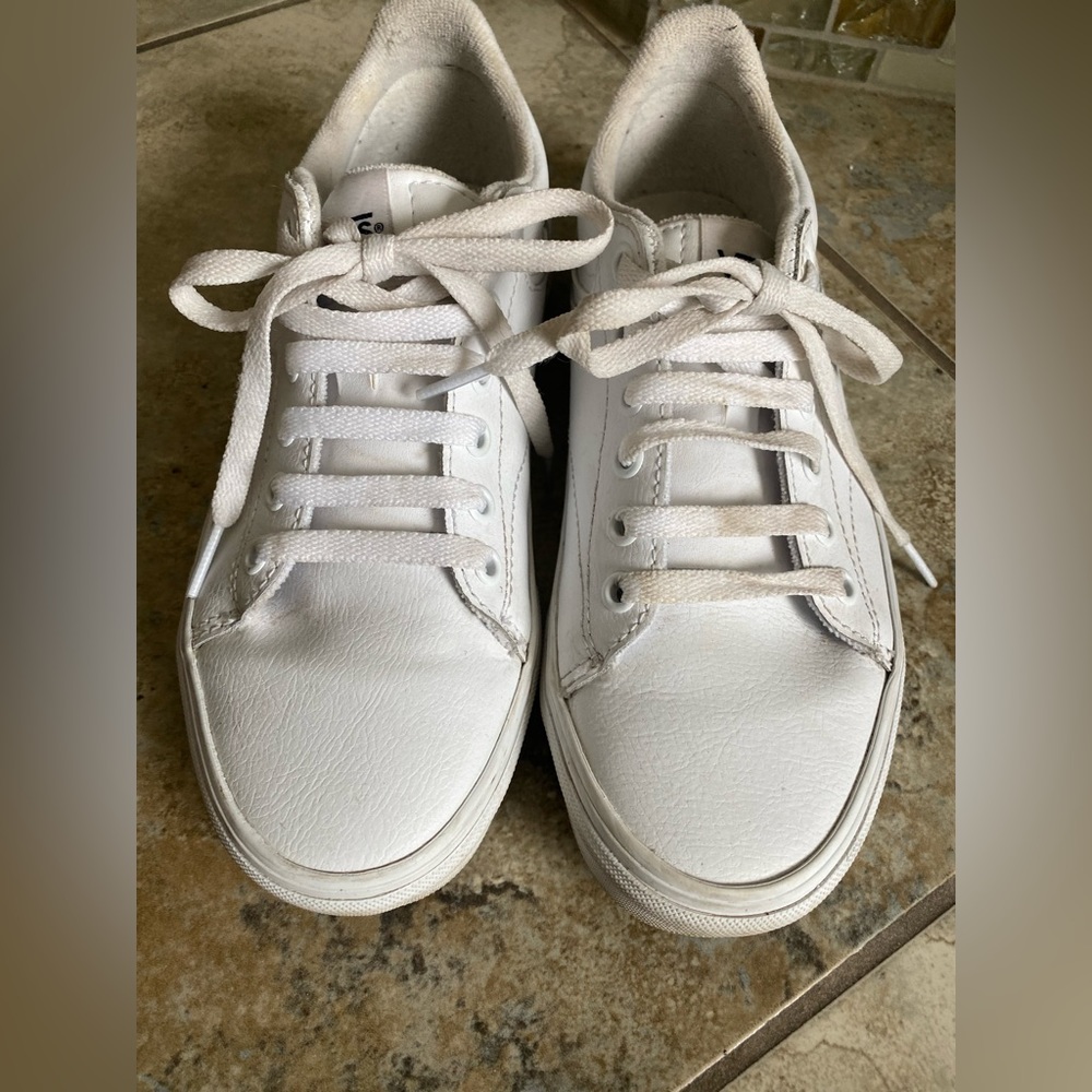 White vans, shoes, size 7 1/2. Worn about five times.